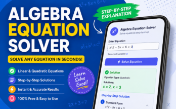 Algebra Equation Solver Calculator