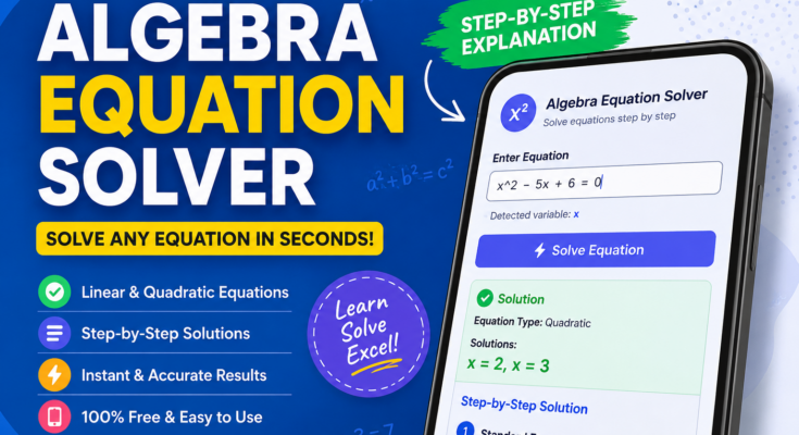 Algebra Equation Solver Calculator