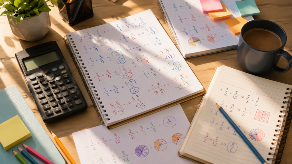 Fraction calculator with steps