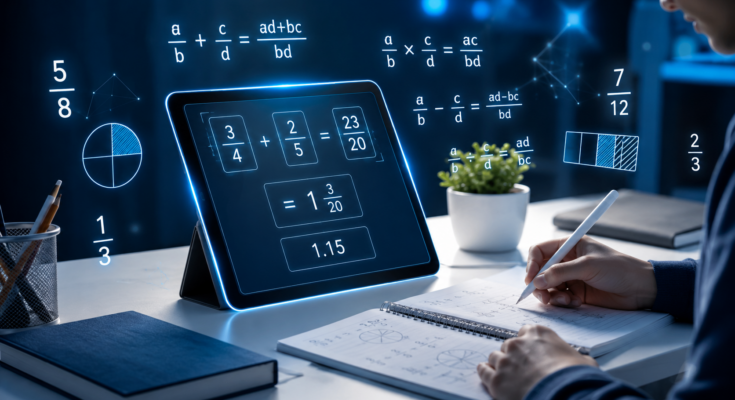 Fraction calculator with steps